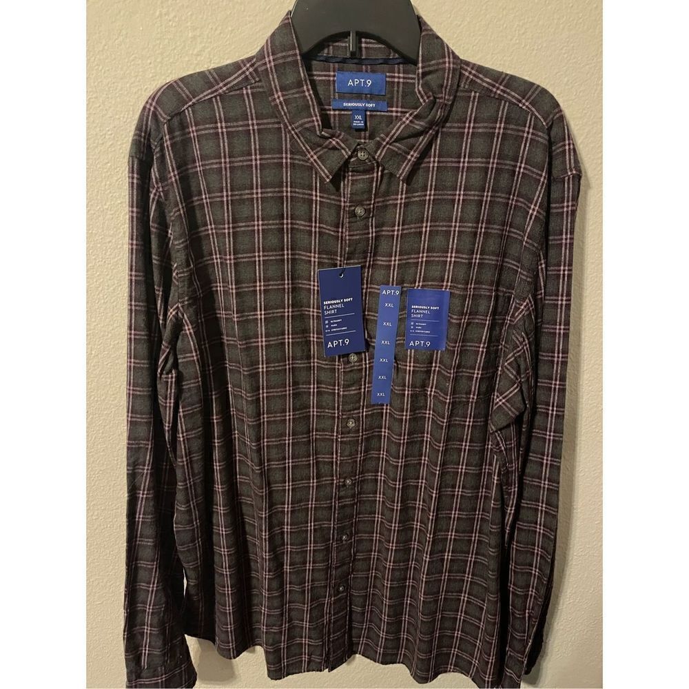 ❤️Apt.9 Men’s Seriously Soft Flannel Shirt XXL